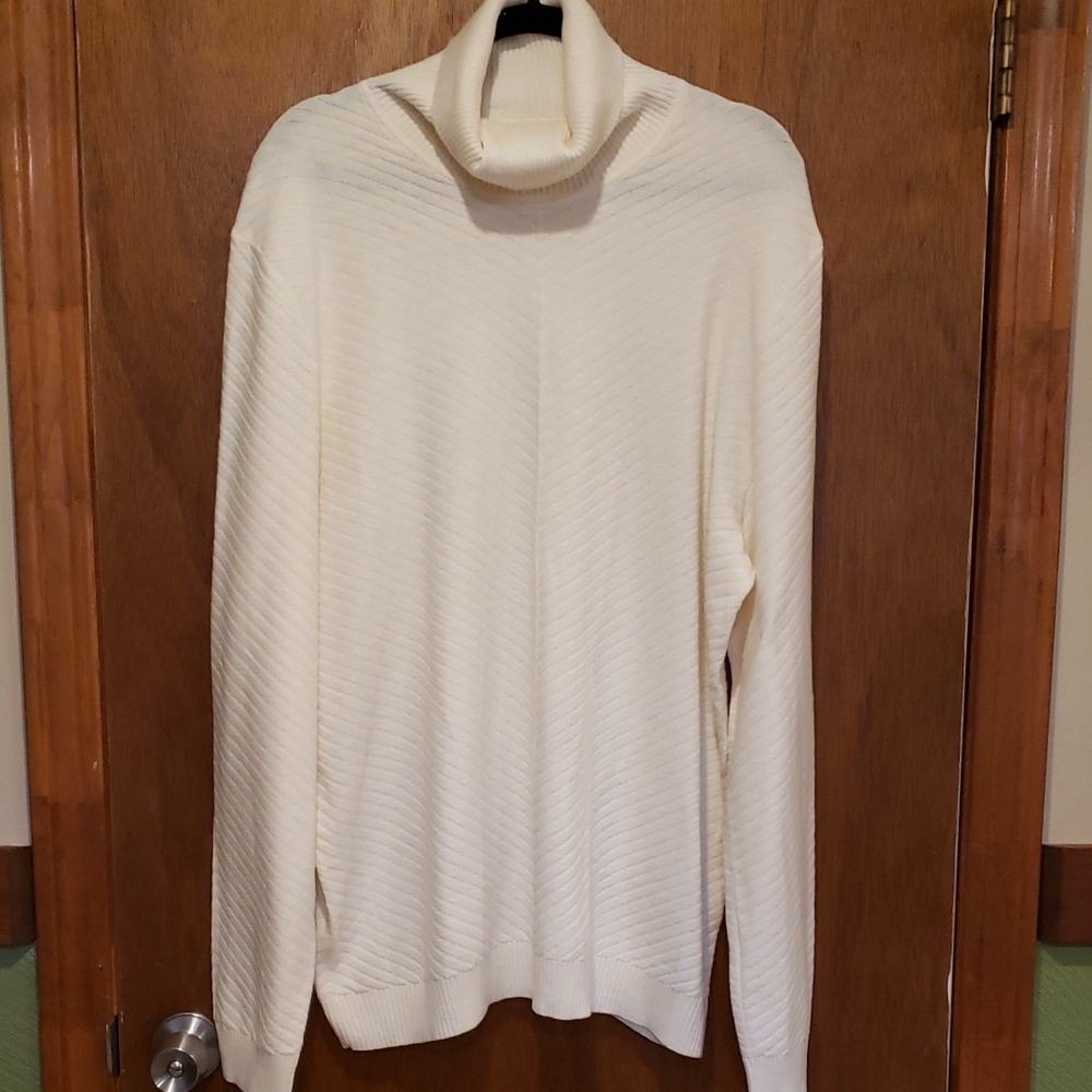 INC International Concepts Woman's Ivory Turtleneck Sweater